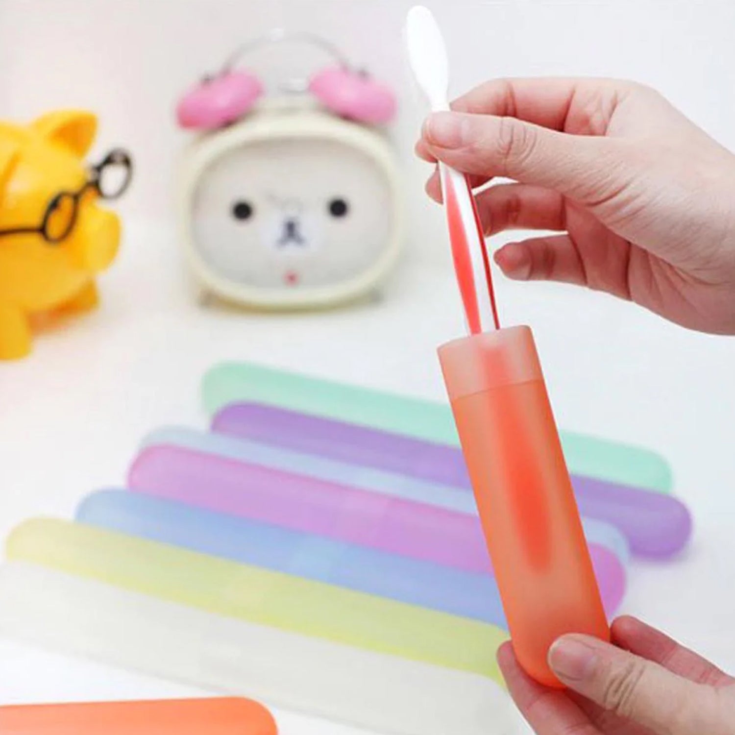 4969 6Pc Plastic Toothbrush Cover, Anti Bacterial Toothbrush Container- Tooth Brush Travel Covers, Case, Holder, Cases DeoDap 4969 6Pc Plastic Toothbrush Cover, Anti Bacterial Toothbrush Container- Tooth Brush Travel Covers, Case, Holder, Cases DeoDap